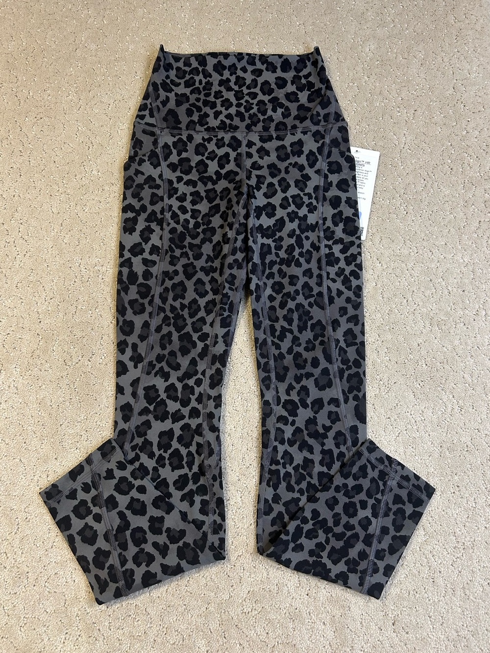 NWT Lululemon Align HR Pant 25” *Pockets True Leopard Black Multi Size 2